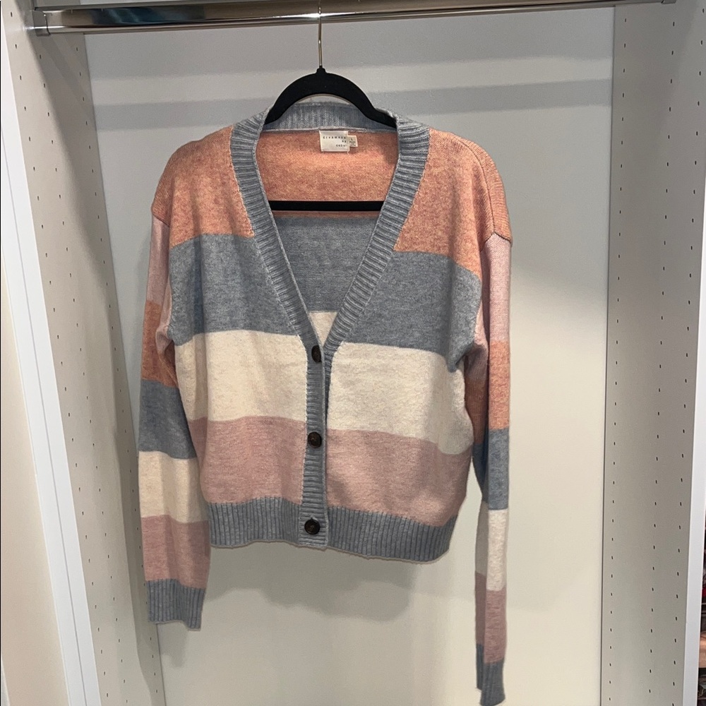 Striped Women's Cardigan Sweater